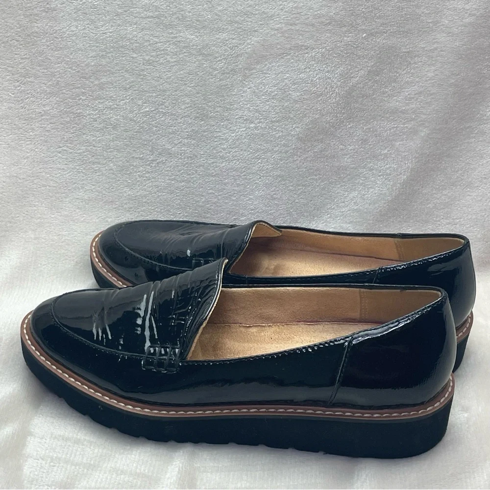 Naturalizer Andie Black Patent Leather Slip On‎ Comfort Loafer Woman’s 7M